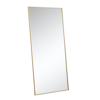 Metal frame rectangle mirror 30 inch in Brass