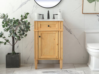 21 inch Single bathroom vanity in natural wood