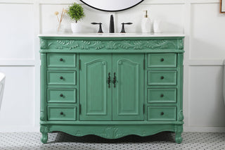 48 inch Single bathroom vanity in vintage mint