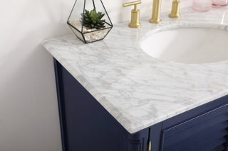 36 inch Single bathroom vanity in blue