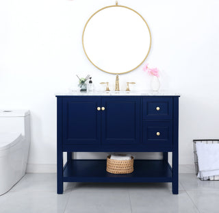 42 inch Single bathroom vanity in Blue