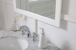 Aqua rectangle vanity mirror 30 inch in White