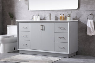 60 Inch SIngle Bathroom Vanity In Grey