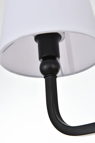 Colson 3 light Black and Clear Bath Sconce