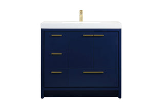 36 inch Single bathroom vanity in Blue