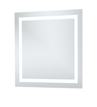 LED Hardwired Mirror Square W28 H28 Dimmable 5000K