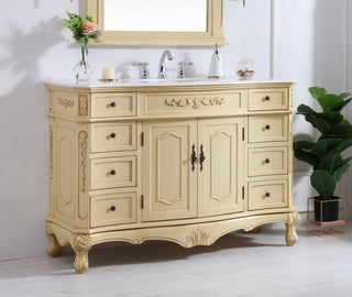 48 in. Single Bathroom Vanity set in light antique beige