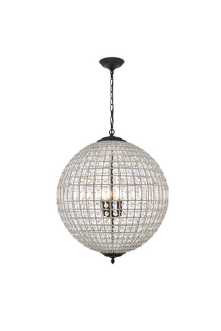 Olivia 5 light Dark Bronze Chandelier Clear Royal Cut Crystal