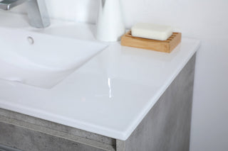 36 inch  Single Bathroom Floating Vanity in Concrete Grey