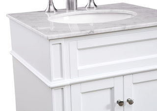 24 In. Single Bathroom Vanity Set In White