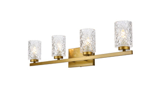 Cassie 4 lights bath sconce in brass with clear shade