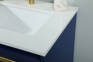 24 inch Single bathroom vanity in blue