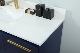 48 inch Single bathroom vanity in blue with backsplash