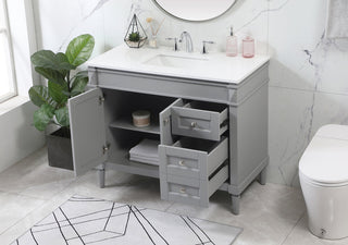 42 inch Single bathroom vanity in grey