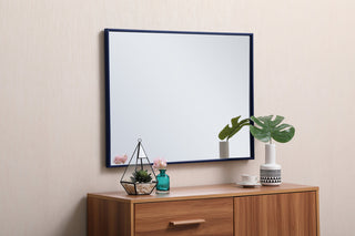 Metal frame rectangle mirror 24x 32 inch in Blue