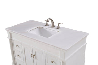 42 In. Single Bathroom Vanity Set In Antique White