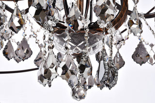 Geneva 25 light Dark Bronze Chandelier Silver Shade (Grey) Royal Cut crystal