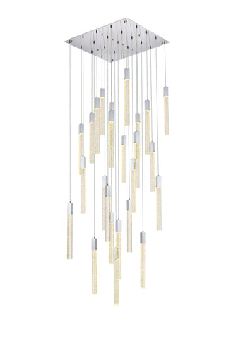 Weston 25 lights pendant in chrome