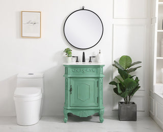 24 inch Single bathroom vanity in vintage mint