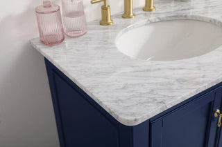 30 inch Single bathroom vanity in blue