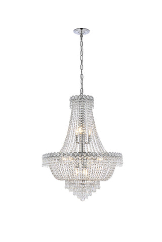 Century 12 light Chrome Chandelier Clear Royal Cut Crystal