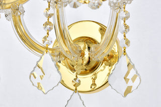 Maria Theresa 7 light Gold Wall Sconce Clear Royal Cut Crystal