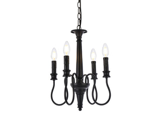 Flynx 4 lights pendant in black