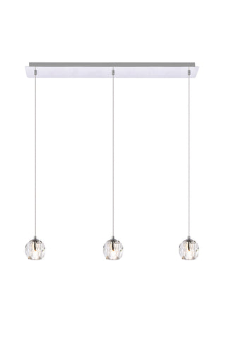 Eren 3 lights Chrome pendant