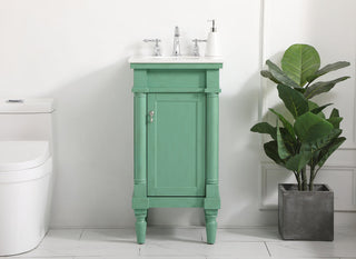 18.5 inch Single bathroom vanity in vintage mint