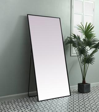 Metal Frame Rectangle Full Length Mirror 36x72 Inch in Black