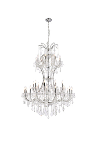 Maria Theresa 36 light Chrome Chandelier Clear Royal Cut Crystal