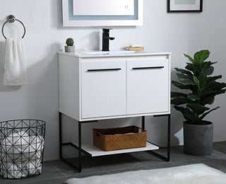 30 inch  Single Bathroom Vanity in White