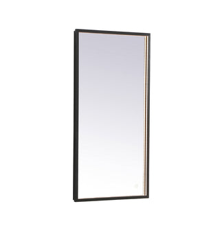 Pier 18x36 inch LED mirror with adjustable color temperature 3000K/4200K/6400K in black