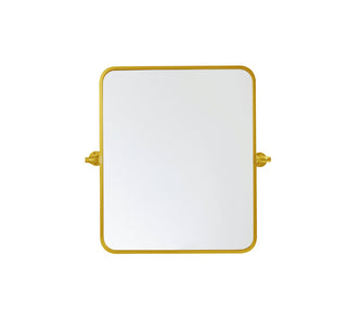 Soft corner pivot mirror 20x24 inch in gold