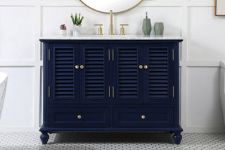 48 inch Single bathroom vanity in blue