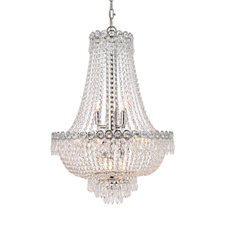 Century 12 light Chrome Chandelier Clear Royal Cut Crystal