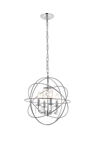 Wallace 4 light Chrome Pendant