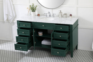 60 inch Single bathroom vanity in green