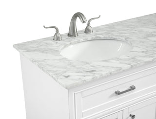 60 In. Double Bathroom Vanity Set In White