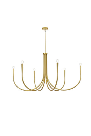 Layne 50 inch chandelier in Brass