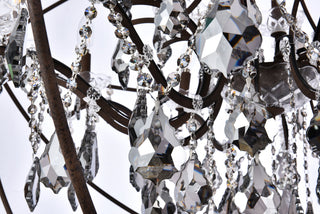 Geneva 18 light Rustic Intent Chandelier Silver Shade (Grey) Royal Cut crystal