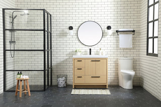 36 inch Single bathroom vanity in Maple