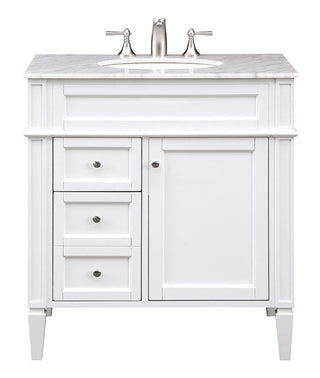 32 In. Single Bathroom Vanity Set In White