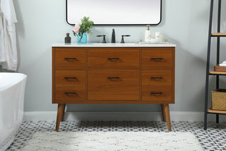 48 inch Single bathroom vanity in teak