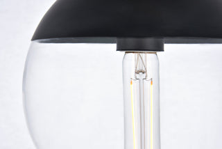 Eclipse 1 Light Black Pendant With Clear Glass