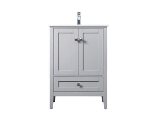 24 Inch SIngle Bathroom Vanity In Grey