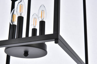 Janet 4 lights pendant in black