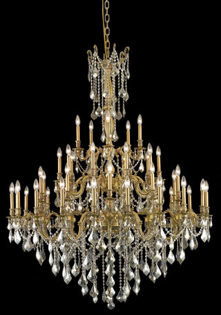 Rosalia 45 light French Gold Chandelier Golden Teak (Smoky) Royal Cut Crystal