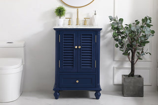 24 inch Single bathroom vanity in blue