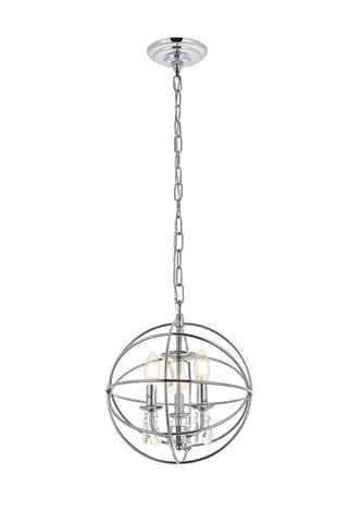 Wallace 3 light Chrome Pendant